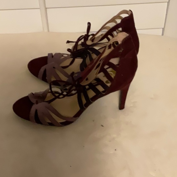 Charming Charlie Red and Pink Heels Strappy Elegant Design - Picture 7 of 9